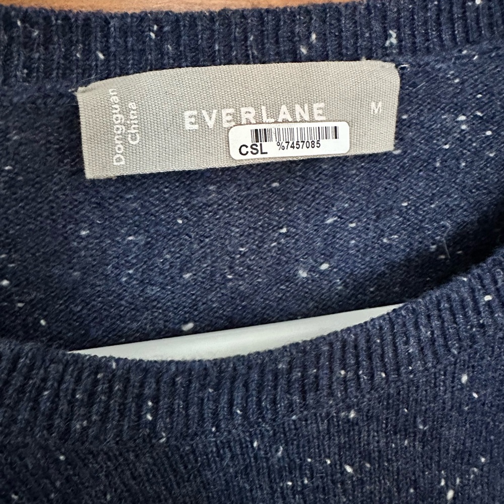 Everlane | Blue Donegal Speckled Cashmere Sweater - Picture 2 of 4
